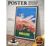 copia d'autore POSTER locandina vintage Biellese Biella vacanze Piemonte Alpi