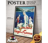 copia d'autore POSTER locandina vintage LAGO DI COMO Bellagio navigazione