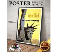 copia d'autore POSTER locandina vintage NEW YORK America viaggi Statua Libertà