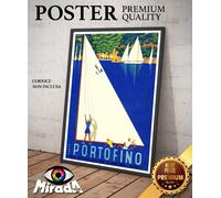 copia d'autore POSTER locandina vintage PORTOFINO Riviera Liguria Genova