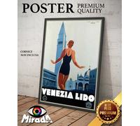 copia d'autore POSTER locandina vintage VENEZIA LIDO Laguna Adriatico mare