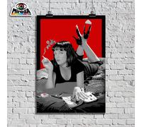 copia d'autore POSTER POP ART ARTE UMA THURMAN PULP FICTION CULT