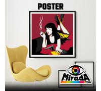 copia d'autore POSTER POP ART ARTE UMA THURMAN PULP FICTION CULT TRAVOLTA