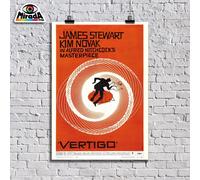 copia d'autore POSTER VINTAGE ALFRED HITCHCOCK VERTIGO LOCANDINA