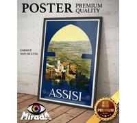 copia d'autore POSTER Vintage Assisi Umbria San Francesco Giotto Cimabue