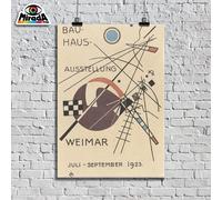 copia d'autore POSTER Vintage Bauhaus ausstellung Weimar juli 1923 architettura