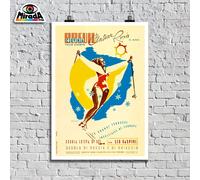 copia d'autore POSTER vintage BREUIL CERVINIA PLATEAU ROSA' VALLE D'AOSTA
