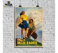 copia d'autore POSTER VINTAGE BUREAU REGIONAL OU TOURISME AOSTE VALLE D'AOSTA