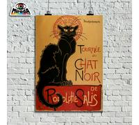 copia d'autore POSTER VINTAGE CHAT NOIR GATTO NERO THEOPHILE ALEXANDRE