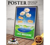 copia d'autore POSTER vintage LAGO MAGGIORE Verbano Stresa Pallanza Baveno