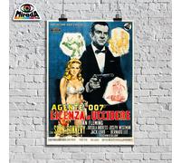 copia d'autore POSTER VINTAGE LOCANDINA BOND AGENTE 007 LICENZA DI UCCIDERE