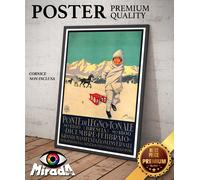 copia d'autore POSTER VINTAGE Ponte di Legno Tonale Trentino montagne inverno