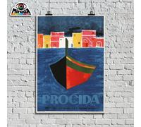 copia d'autore POSTER vintage PROCIDA Isola mare Campania Napoli Isole Flegree