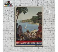 copia d'autore POSTER VINTAGE Santa Margherita Ligure Genova Liguria Chiavari