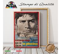 copia d'autore QUADRO La Piscina Alain Delon Romy Schneider STAMPA TELA CANVAS
