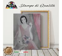 copia d'autore QUADRO M.Laurencin signora P.Guillaume STAMPA TELA CANVAS cane