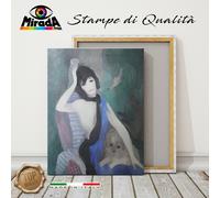 copia d'autore QUADRO M.Laurencin signorina Chanel cane STAMPA TELA CANVAS