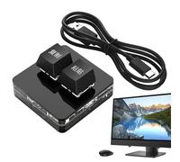 Copia e incolla tastiera a 2 tasti - Mini tastiera USB con tasti copia e incolla - Tastiere meccaniche per PC da gioco, design ergonomico Tastiera USB retroilluminata RGB universale per viaggi, scuola