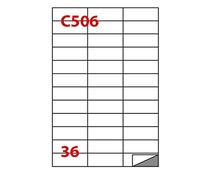 etichette adesive c/506 - in carta - permanenti - 70 x 24,25 mm - 36 et/fg - 100 fogli - bianco - markin