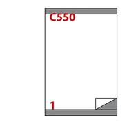 etichette adesive c/550 - in carta - permanenti - 210 x 280 mm - 1 et/fg - 100 fogli - bianco - markin