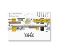 Copic Acrea Essentials - Set di 6 pennarelli con inchiostro a base d'acqua e pigmento, tratto 0,8-1,2 mm