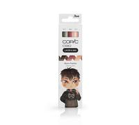 Copic Ciao LAYER & MIX - Set di pennarelli caldi con 3 diversi colori, evidenziatore layout con una punta media e una spazzola