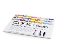 COPIC Ciao Marker Pad, 50 fogli di carta per pennarelli, formato DIN A5, 75 g/m², per pennarelli, bianco ultra bianco, senza acidi, senza cloro