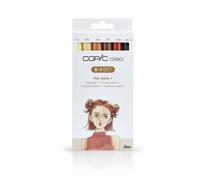 COPIC Ciao - Pennarelli colorati - Set di 5 + 1 tonalità di capelli 1, per arte e artigianato, colorazione, grafica, evidenziatore, design, anime, professionisti e principianti, forniture artistiche e