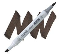 Copic Ciao - Pennarello Grafico con Doppia Punta, 11 g , Nero (Dark Bark), 12 x 12 x 150 mm