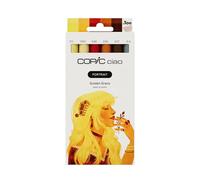 Copic Ciao PORTRAIT Set Golden Grace, 5 colori oro e marrone incluso 1 multiliner 0,3 mm in color seppia, pennarello doppio con una punta media e una punta a pennello