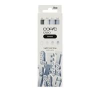 Copic Ciao Shade Set Light Cool Grey 3 pennarelli Twin con punta media e spazzolata, incl. Multiliner Cool Gray 0,3 mm