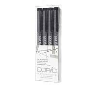 Copic Markers - Set di 4 inchiostri multiliner a base di pigmenti, a base di pigmenti fini