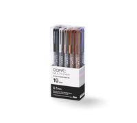 Copic Multiliner, set completo di 10 penne colorate - 0,1 mm