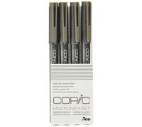 Copic Pennarelli multicolori - grigio caldo, set da 4 pezzi, per arte e artigianato, colorazione, grafica, evidenziatore, design, anime, professionisti e principianti, forniture artistiche e libri da