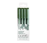 (TG. 4x Set) Copic Multiliner - Set di 4 tratti, colore: Verde oliva - NUOVO