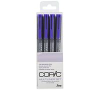 Copic Set multiuso, lavanda, 4 fineliner in diversi spessori, penne con punta fine e inchiostro pigmentato resistente all'acqua