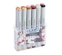 COPIC Sketch Set da 12 Colori 21075705, Diverse Tonalita' di Pelle