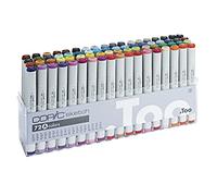 COPIC Sketch - Set di pennarelli professionali a base di alcol, 72 colori, in pratico display acrilico per conservare e rimuovere facilmente
