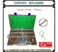 Copiglia a scatto cassetta assortimento coppiglia scatola 74 pz