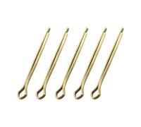 Copiglie in ottone 3mm x 50mm, confezione da 5 | Ottone massiccio, finitura dorata, resistente alla corrosione, due rebbi per bloccaggio sicuro(2mm x 30mm)