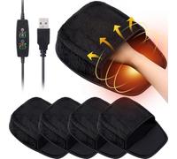 Copkim 4 tappetini per mouse riscaldati USB scaldamani 3 temperature limite di tempo tappetino per mouse con poggiapolsi tappetino per mouse da gioco accessori da scrivania per inverno San Valentino