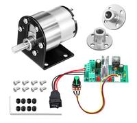 Copkim Kit motoriduttore 12V DC (velocità 10RPM), motore JGB37-520 con controller PWM CCM6N, flangia dell'albero D da 6 mm e staffa