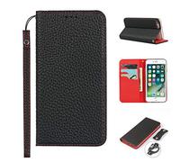 Copmob Cover iPhone 7/8/SE 2020/SE 2022,Vera Pelle Flip Portafoglio Custodia in Pelle Genuine,[3 Porta Carte][Chiusura Magnetica][Blocco RFID],Custodia Case Cover per iPhone 7/8 - Nero