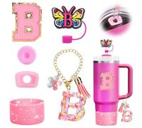 Coppa Accessori per Stanley Cup - Quencher Accessori a prova di perdite, in silicone, supporto per cannuccia, lettera B