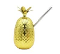 Coppa ananas rimovibile con paglia alla moda alta qualità e accattivante