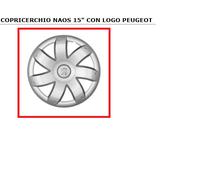 COPPA CALOTTA RUOTA COPRICERCHIO PEUGEOT 15" MODELLO NAOS 9607V6