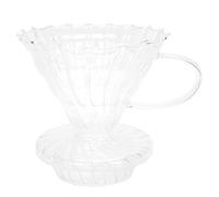 Coppa con filtro a cono per caffè versato a mano, strumento per filtrare il caffè con manico ergonomico, vetro borosilicato resistente al calore per uso domestico e in ufficio