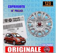 Originale Fiat coprimozzo ruota trim 14 pollici argento Panda 312 dal 2012 73555