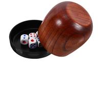 Coppa Dadi in Legno Set 1 Pezzo Marrone per Giochi da Tavolo | Accessori da Gioco, Design Semplice e Pratico, Uso Indoor per Intrattenimento e Tavolo
