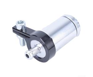 Coppa del filtro dell'olio della lega di alluminio della parte di modifica della motocicletta per la filtrazione dell'olio e del freno compatibile con il serbatoio dell'olio idraulico (argento)